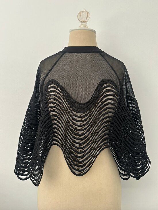 Tops - Iris Van Herpen Inspired Black Top